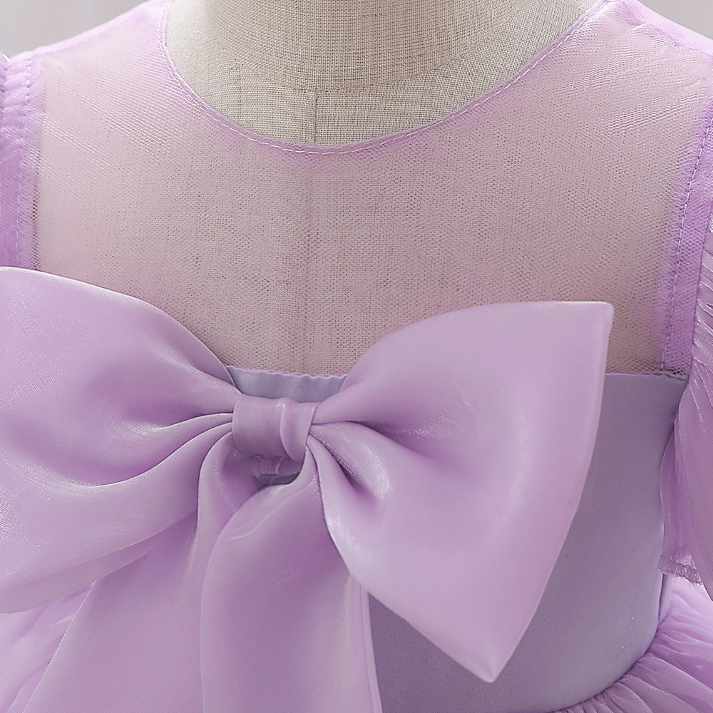Cute Tiered Tulle Bowknot Princess Dress for Baby Girls | Party & Flower Girl Outfit
