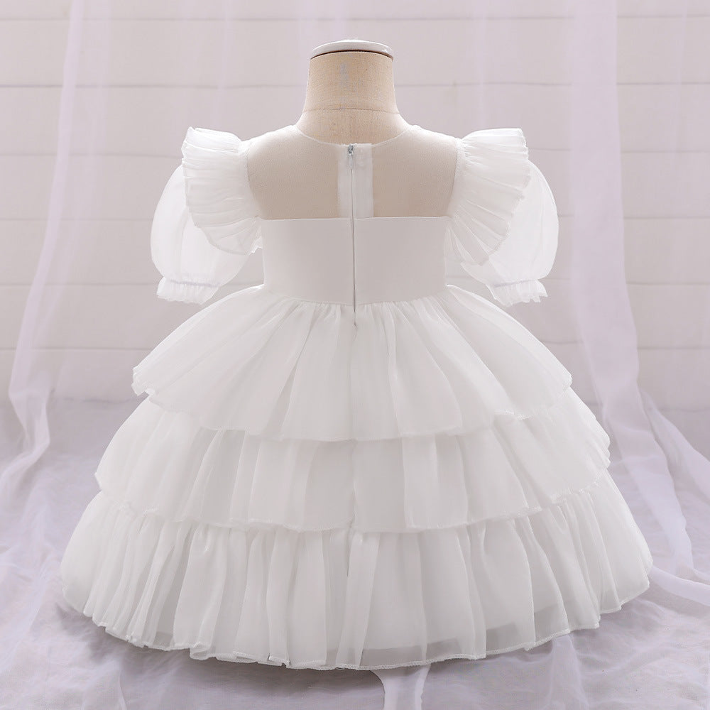 Cute Tiered Tulle Bowknot Princess Dress for Baby Girls | Party & Flower Girl Outfit