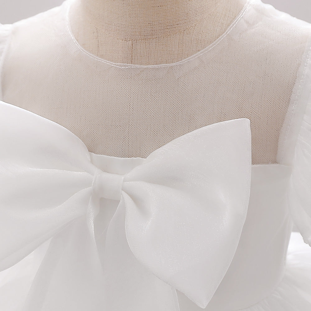 Cute Tiered Tulle Bowknot Princess Dress for Baby Girls | Party & Flower Girl Outfit