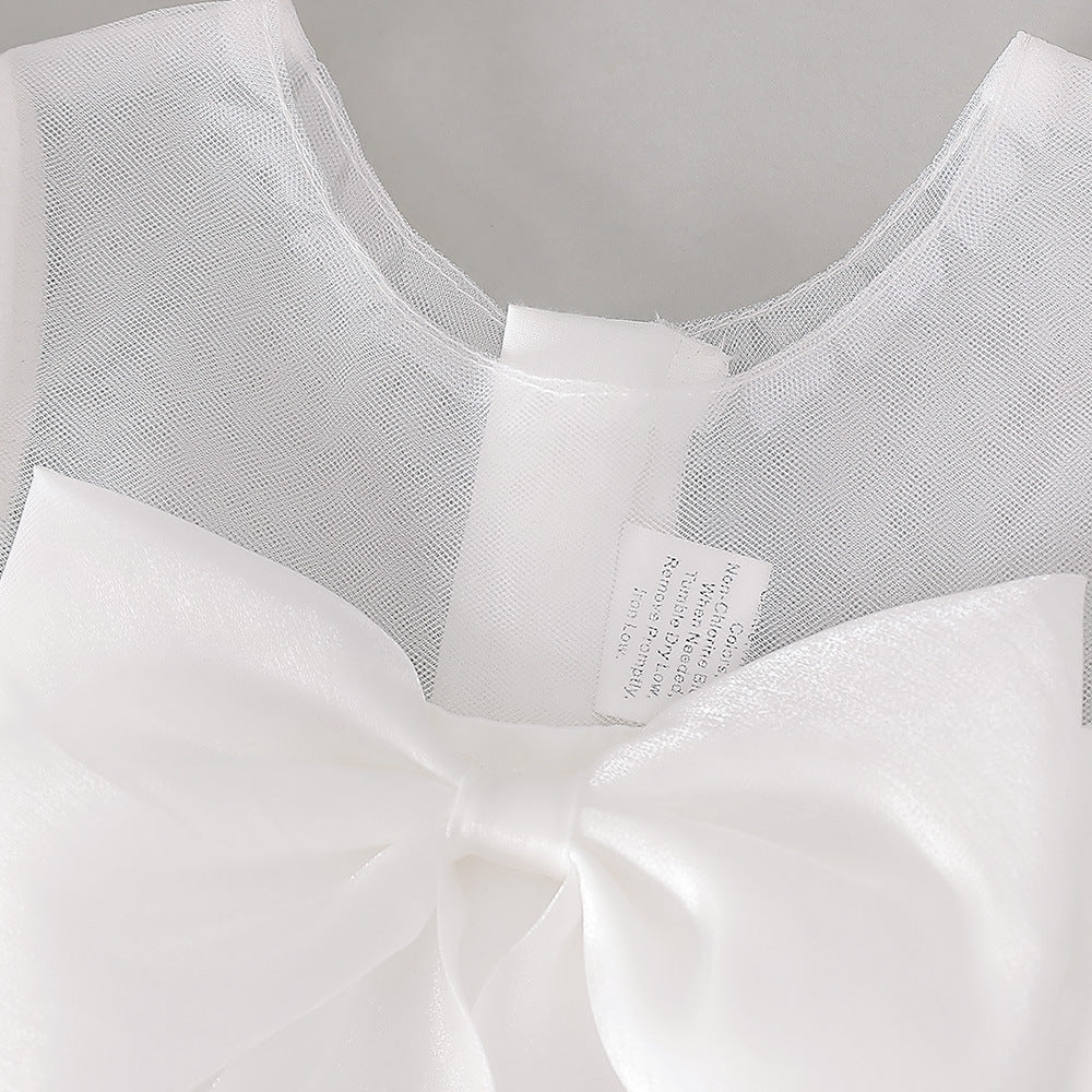 Cute Tiered Tulle Bowknot Princess Dress for Baby Girls | Party & Flower Girl Outfit