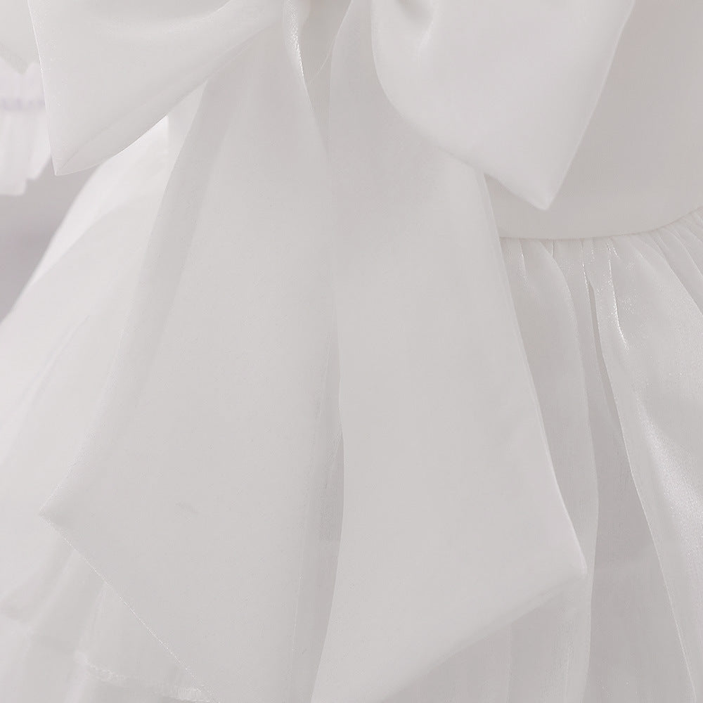 Cute Tiered Tulle Bowknot Princess Dress for Baby Girls | Party & Flower Girl Outfit