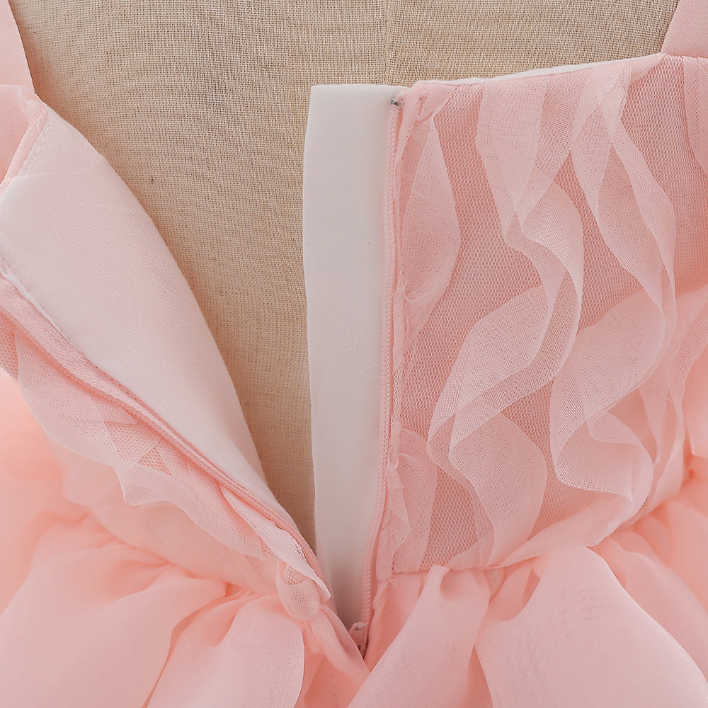 Toddler Fairy Princess Tulle Dress Puff Sleeves | Party & Wedding Outfit