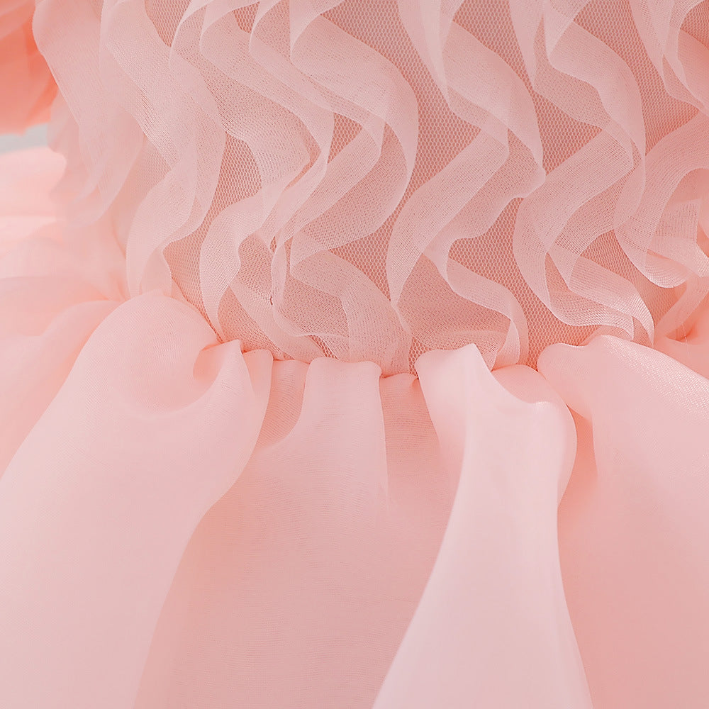 Toddler Fairy Princess Tulle Dress Puff Sleeves | Party & Wedding Outfit