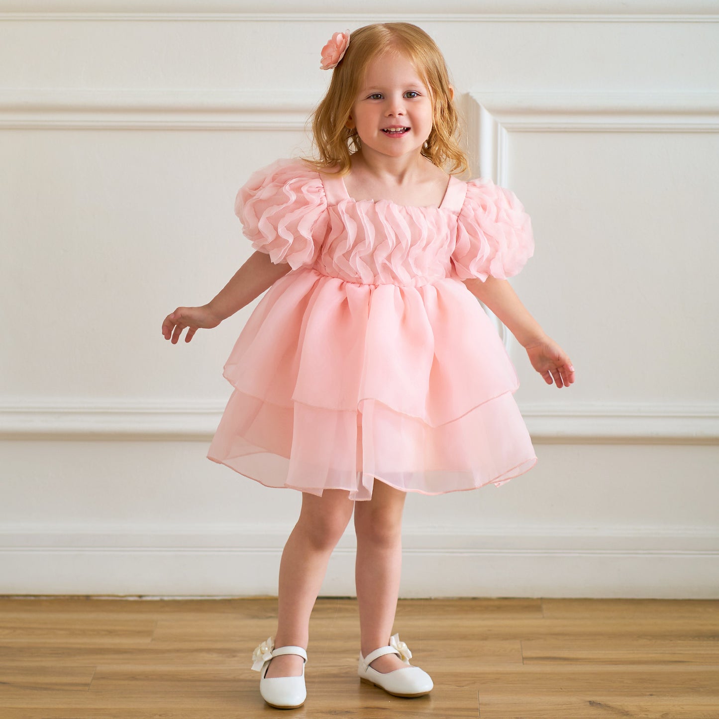 Toddler Fairy Princess Tulle Dress Puff Sleeves | Party & Wedding Outfit