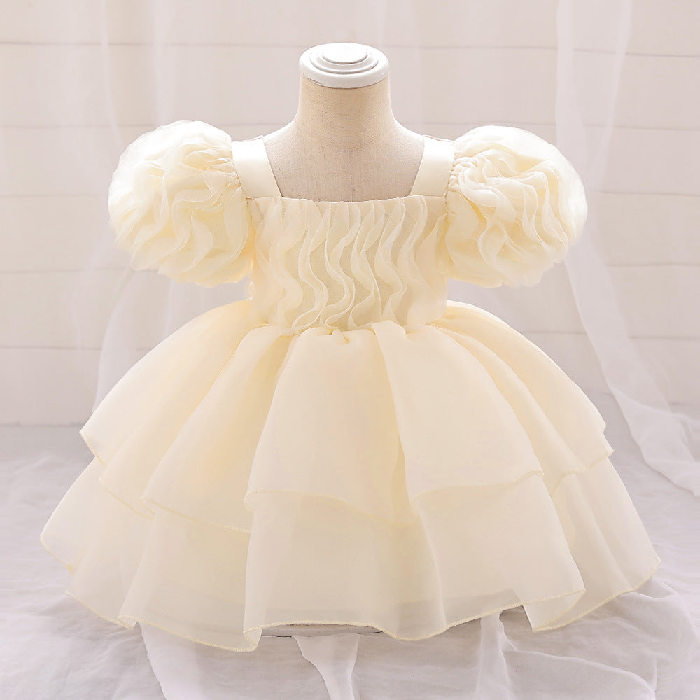 Toddler Fairy Princess Tulle Dress Puff Sleeves | Party & Wedding Outfit