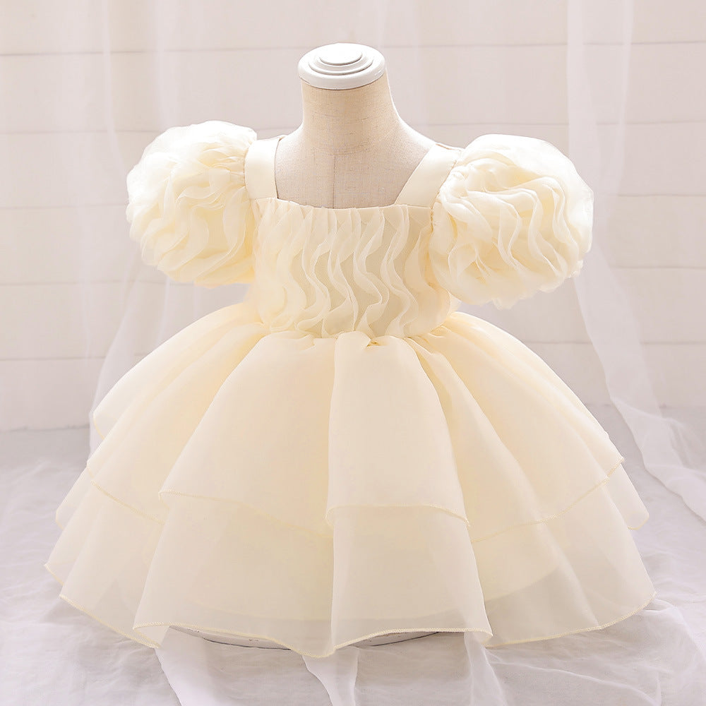 Toddler Fairy Princess Tulle Dress Puff Sleeves | Party & Wedding Outfit