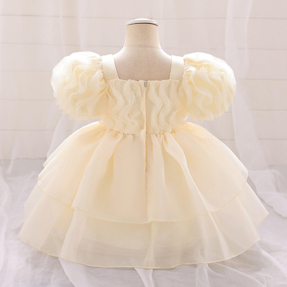 Toddler Fairy Princess Tulle Dress Puff Sleeves | Party & Wedding Outfit