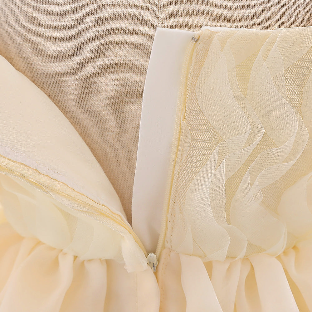 Toddler Fairy Princess Tulle Dress Puff Sleeves | Party & Wedding Outfit