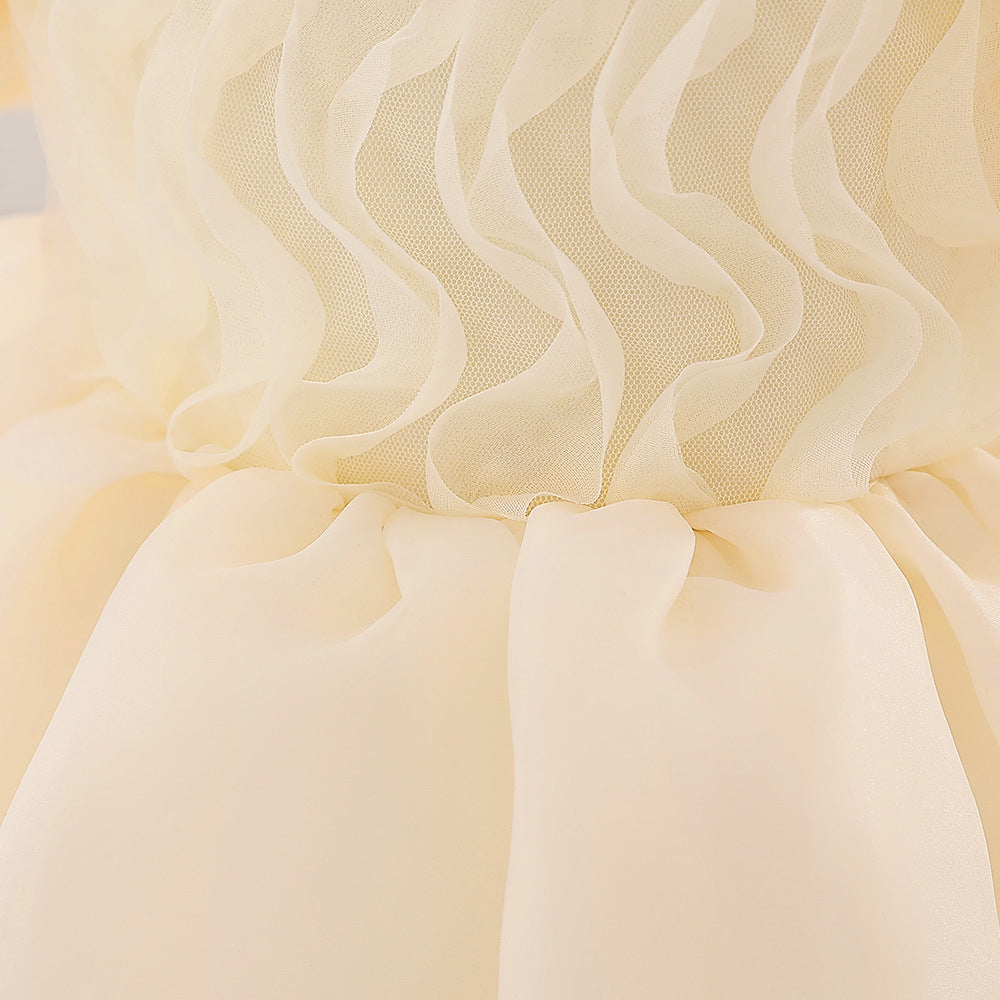 Toddler Fairy Princess Tulle Dress Puff Sleeves | Party & Wedding Outfit