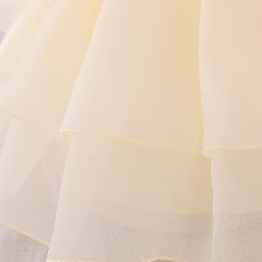 Toddler Fairy Princess Tulle Dress Puff Sleeves | Party & Wedding Outfit