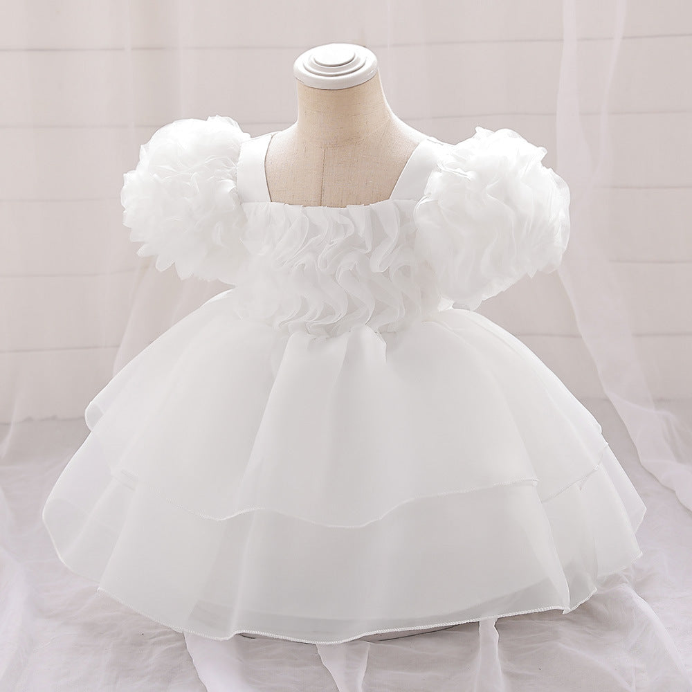 Toddler Fairy Princess Tulle Dress Puff Sleeves | Party & Wedding Outfit