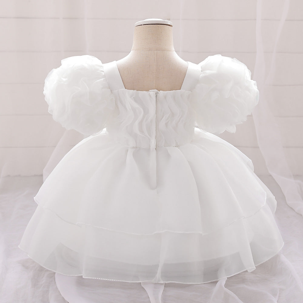 Toddler Fairy Princess Tulle Dress Puff Sleeves | Party & Wedding Outfit