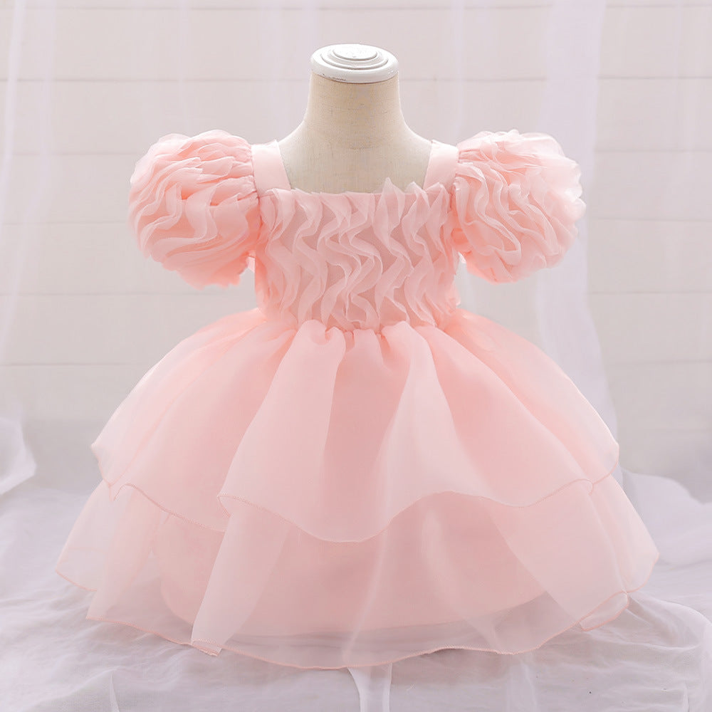 Toddler Fairy Princess Tulle Dress Puff Sleeves | Party & Wedding Outfit