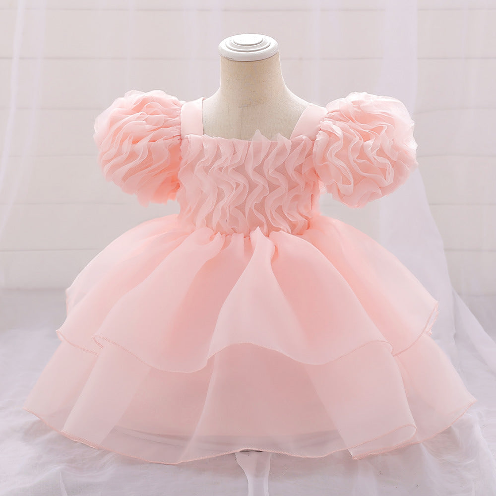 Toddler Fairy Princess Tulle Dress Puff Sleeves | Party & Wedding Outfit