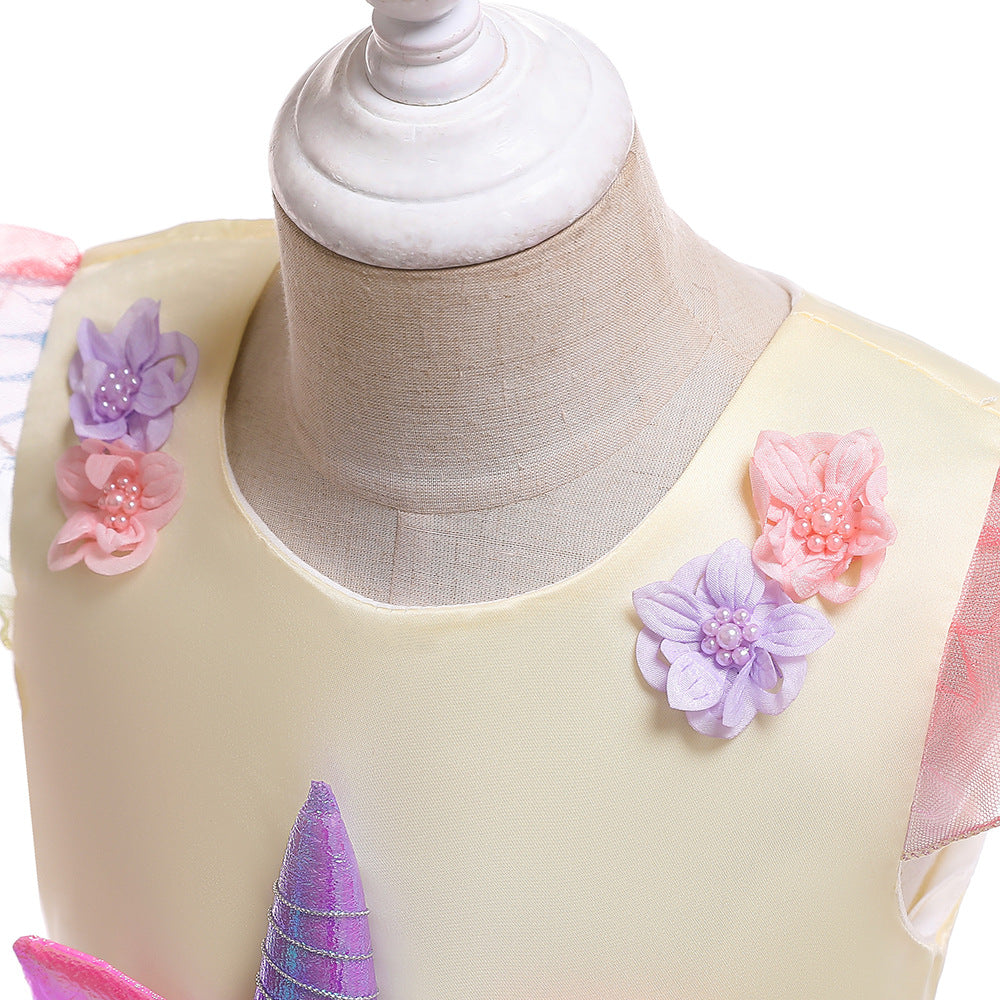 Unicorn Tulle Ball Gown Dress for Girls | Cute Puffy Princess Dress