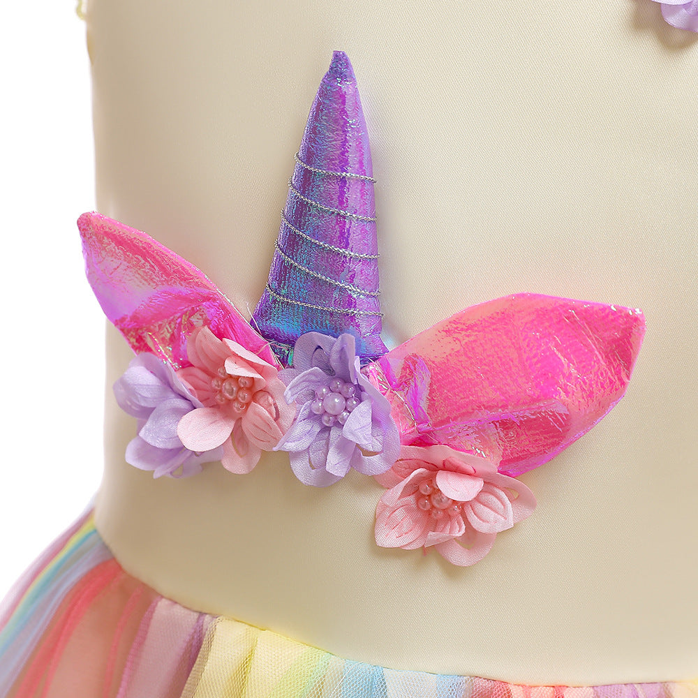 Unicorn Tulle Ball Gown Dress for Girls | Cute Puffy Princess Dress