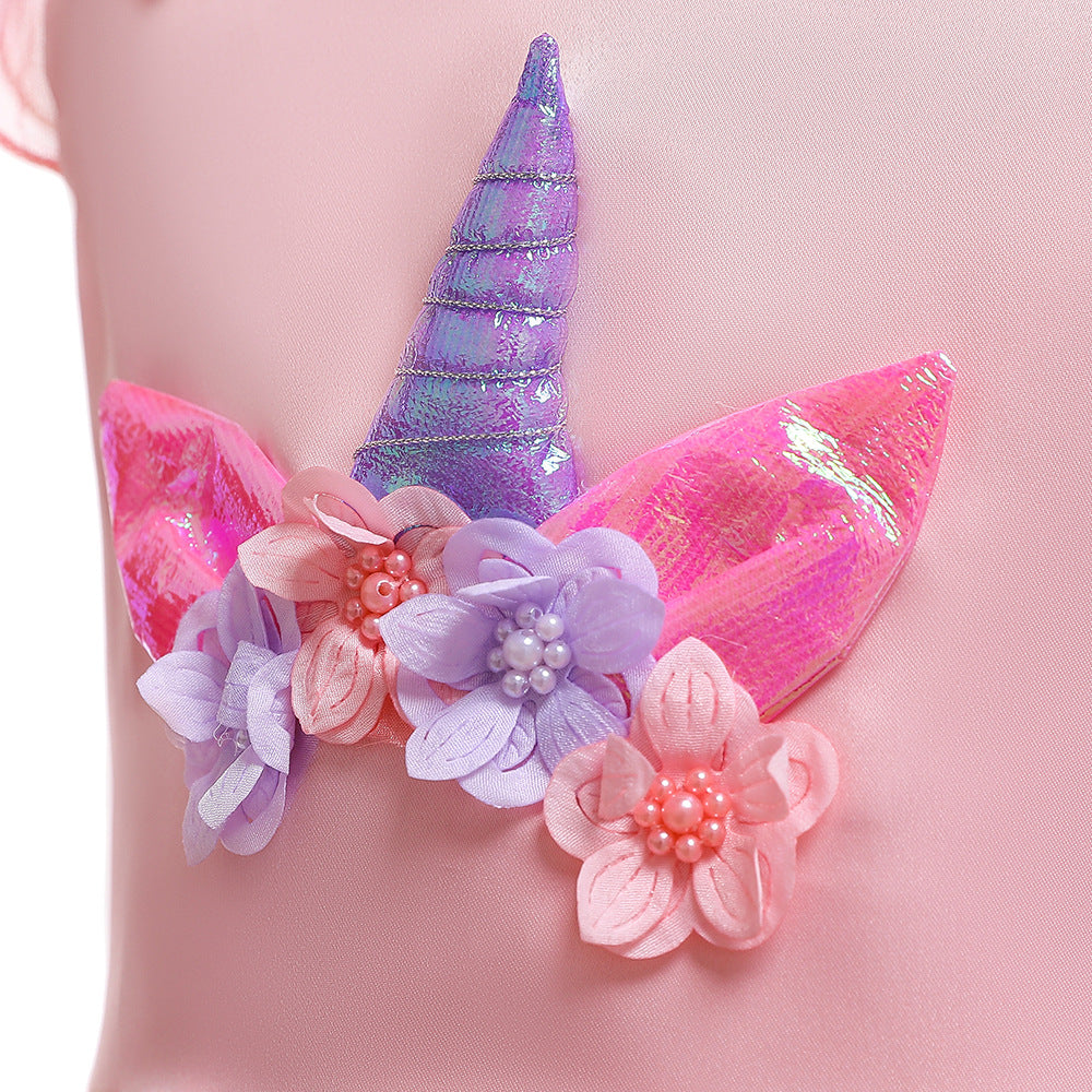 Unicorn Tulle Ball Gown Dress for Girls | Cute Puffy Princess Dress
