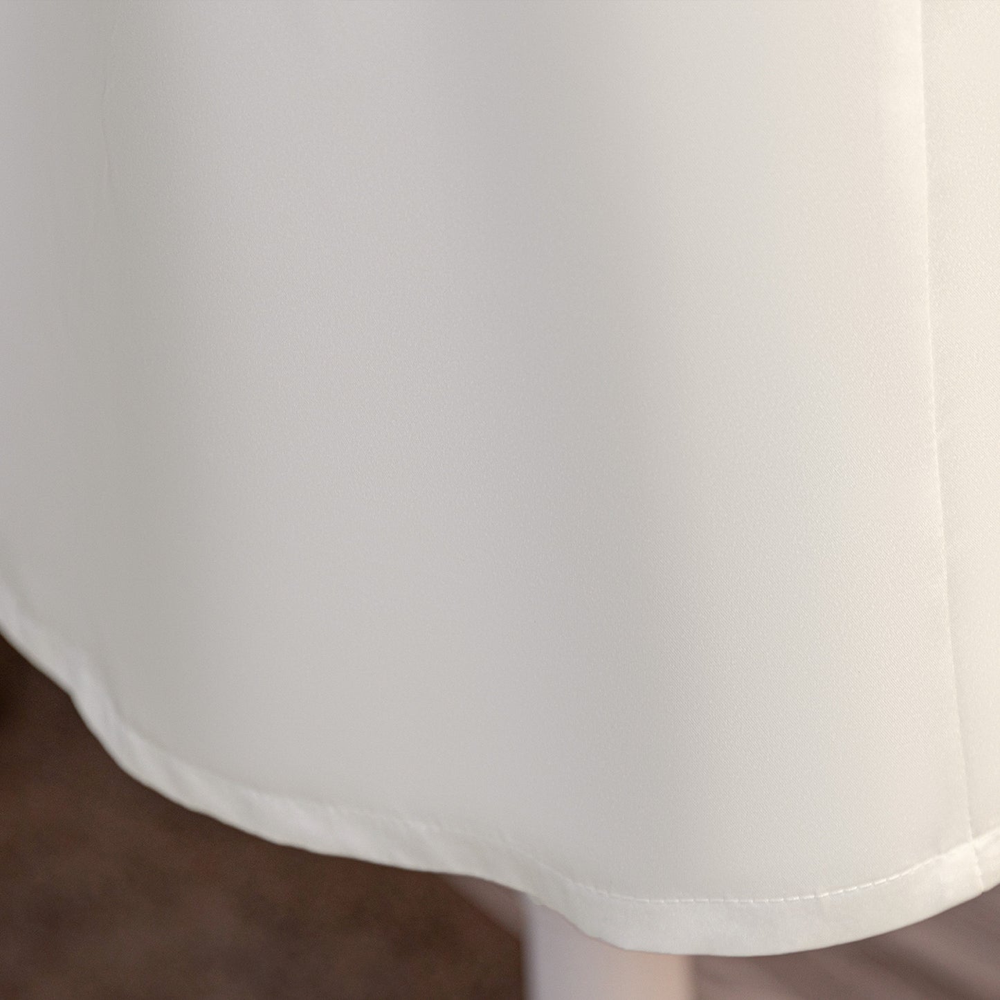 White A-Line Flower Girl Dress – Satin Princess Dress with Bows & Ruffles