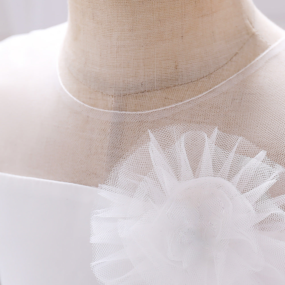 Baby Girl White Off-Shoulder Princess Dress – Cute Party & Formal Outfit 9-24 Months