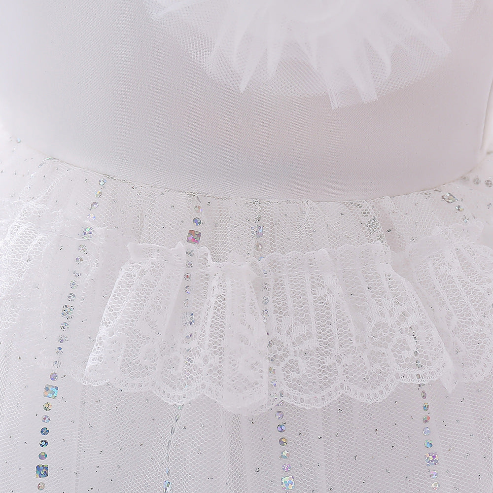 Baby Girl White Off-Shoulder Princess Dress – Cute Party & Formal Outfit 9-24 Months