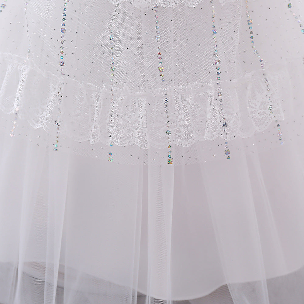 Baby Girl White Off-Shoulder Princess Dress – Cute Party & Formal Outfit 9-24 Months