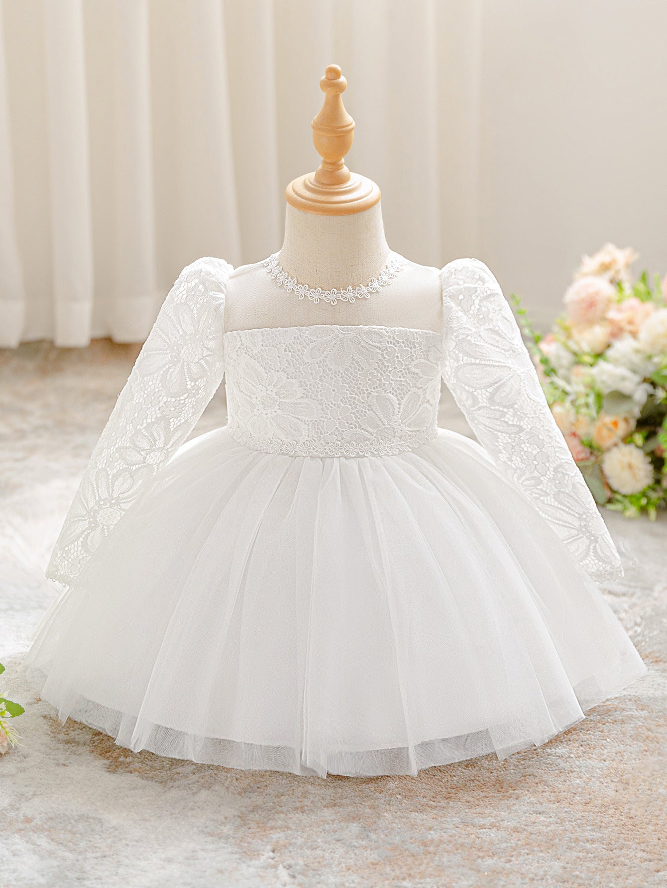 White Puffy Tulle Princess Dress for Girls | Baby & Toddler Event Dress