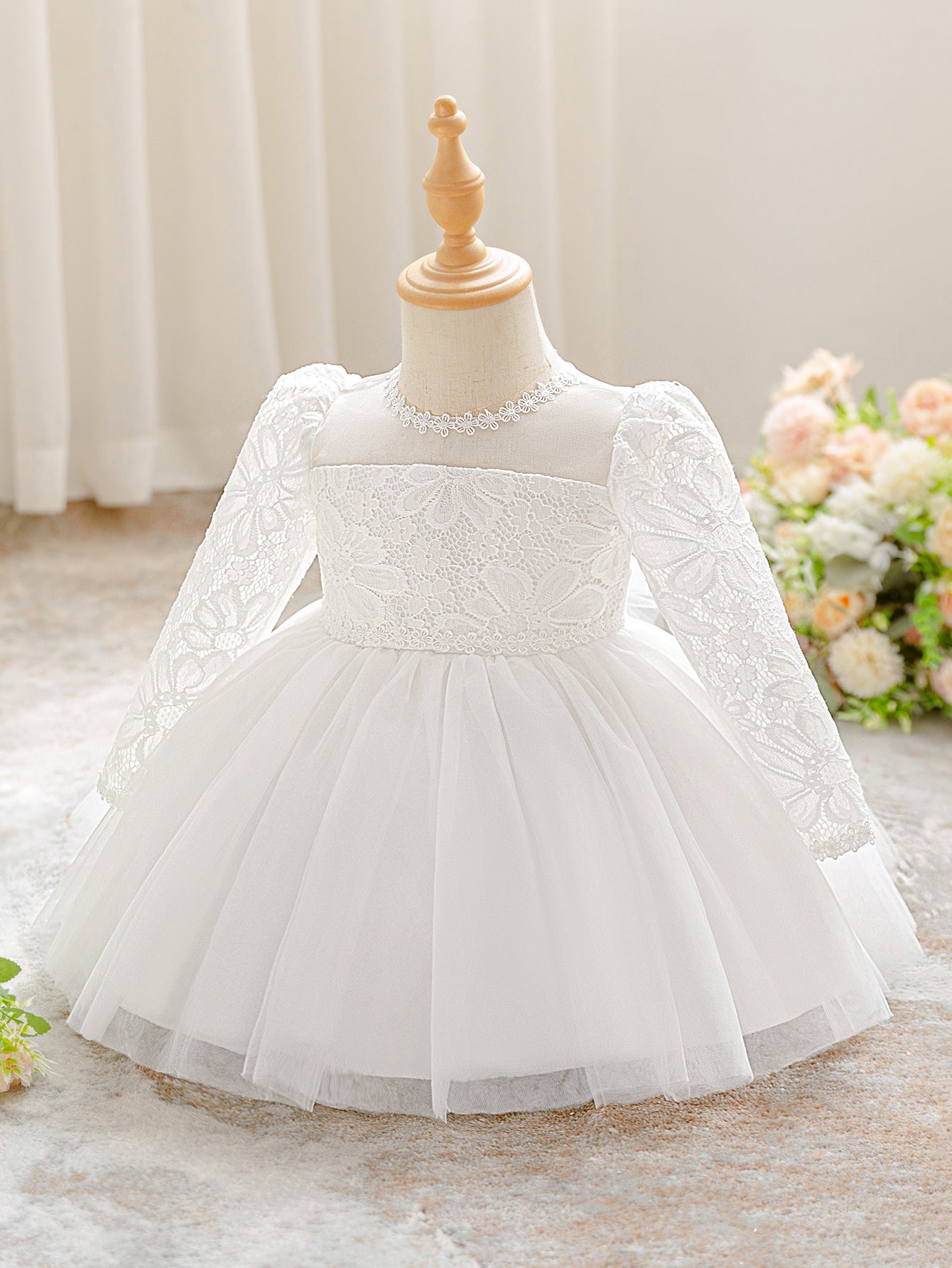White Puffy Tulle Princess Dress for Girls | Baby & Toddler Event Dress