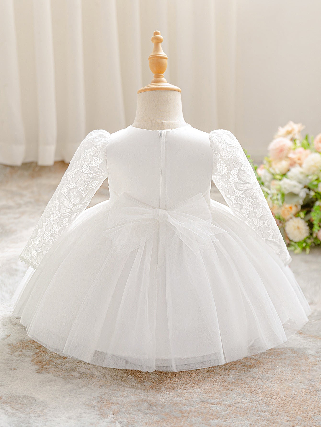 White Puffy Tulle Princess Dress for Girls | Baby & Toddler Event Dress