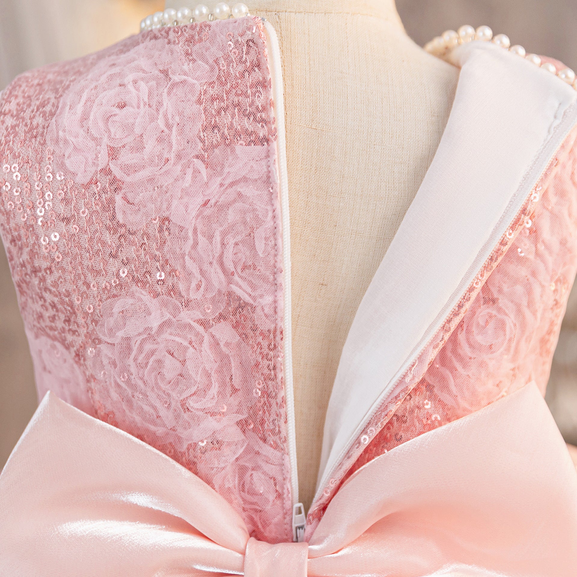 Frocklet White A-Line Sequin Flower Girl Dress | Tiered Princess Dress for Kids 3-10Y 13