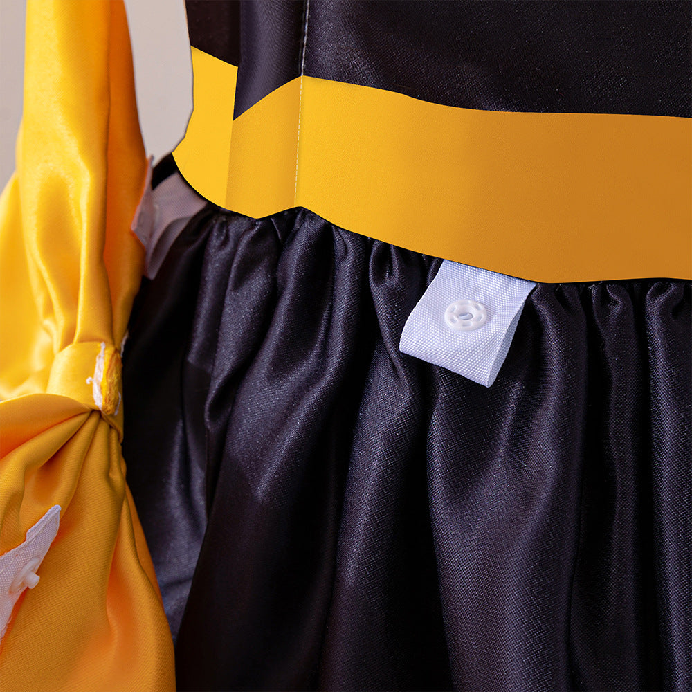 Cute Yellow Bee Cartoon Puffy Dress for Kids – Party & Cosplay Outfit