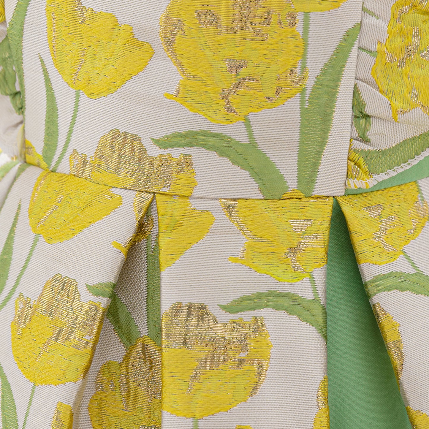 Yellow Floral Baby Ball Gown Dress with Flutter Sleeves for Parties & Celebrations