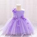 3D Floral Patchwork Tulle Princess Dress for Toddlers