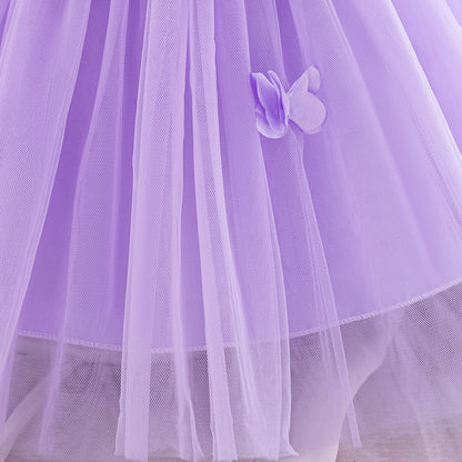 Frocklet 3D Floral Tulle Princess Dress for Toddlers – Puffy Ball Gown for Parties & Weddings 7