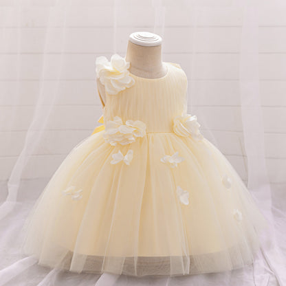 Frocklet 3D Floral Tulle Princess Dress for Toddlers – Puffy Ball Gown for Parties & Weddings 9