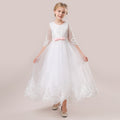 A-Line Maxi Lace Tulle Princess Dress for Girls