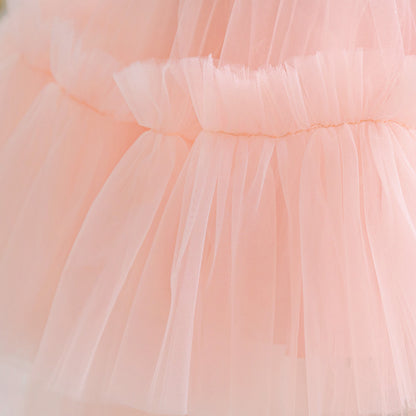 Frocklet Cute Off-Shoulder A-Line Tulle Flower Girl Dress with Train - Sequin Embellished for Kids 14