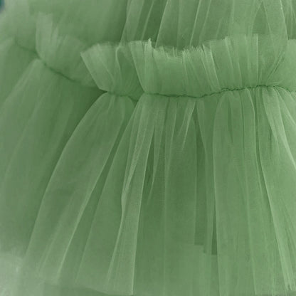 Frocklet Cute Off-Shoulder A-Line Tulle Flower Girl Dress with Train - Sequin Embellished for Kids 21