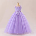 A-Line Tulle Applique Maxi Princess Dress for Girls