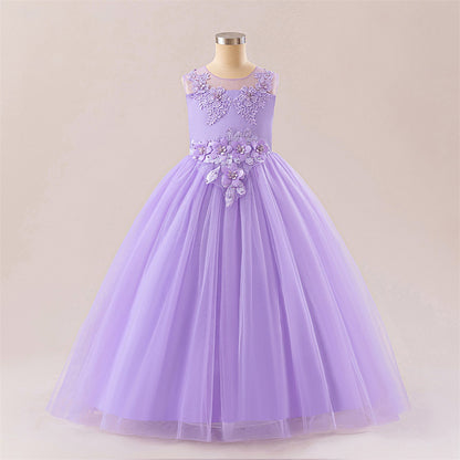 Frocklet A-Line Maxi Princess Girl Dress - Tulle, Applique & Lace | Party & Formal 1