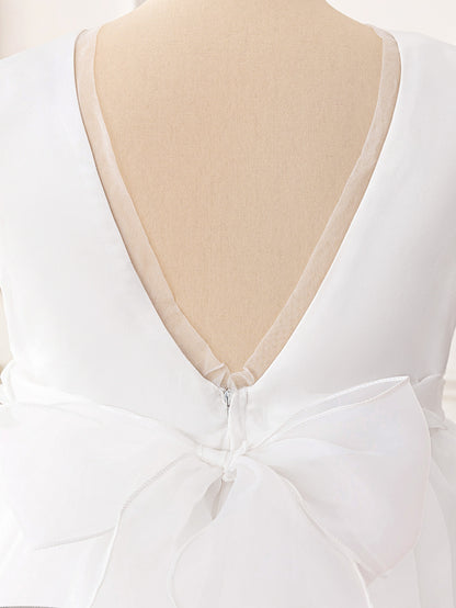 Frocklet White A-Line Tulle Maxi Dress for Girls with Sequins and Beads | Party & Formal Occasion Gown 3