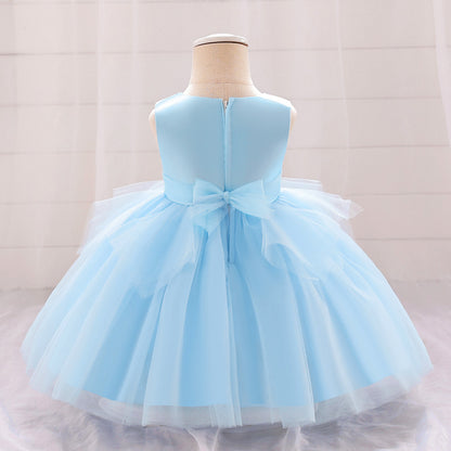 Frocklet A-Line Tulle Bowknot Princess Dress for Girls – Party, Wedding & Photo Shoot 11