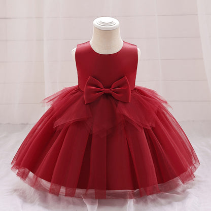 Frocklet A-Line Tulle Bowknot Princess Dress for Girls – Party, Wedding & Photo Shoot 17