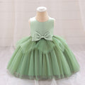 A-Line Tulle Satin Bowknot Princess Dress for Girls
