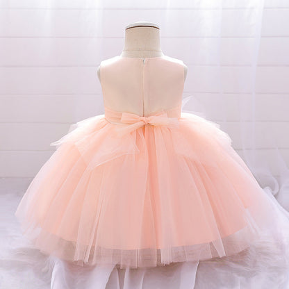 Frocklet A-Line Tulle Bowknot Princess Dress for Girls – Party, Wedding & Photo Shoot 27