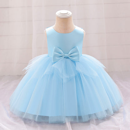 Frocklet A-Line Tulle Bowknot Princess Dress for Girls – Party, Wedding & Photo Shoot 9