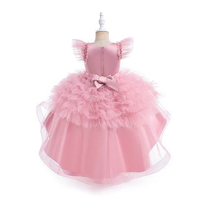 Frocklet A-Line V-Neck Layered Tulle Princess Dress for Girls | Party & Flower Girl Outfit 12