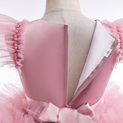 Frocklet A-Line V-Neck Layered Tulle Princess Dress for Girls | Party & Flower Girl Outfit 13