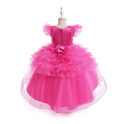 Frocklet A-Line V-Neck Layered Tulle Princess Dress for Girls | Party & Flower Girl Outfit 20