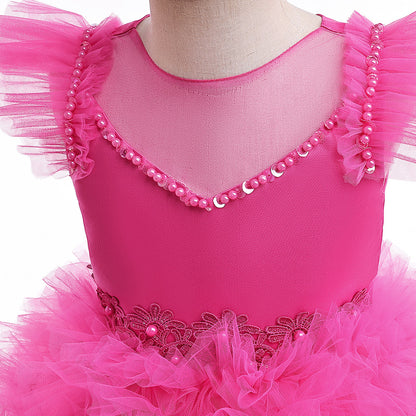 Frocklet A-Line V-Neck Layered Tulle Princess Dress for Girls | Party & Flower Girl Outfit 22