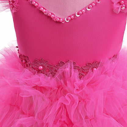 Frocklet A-Line V-Neck Layered Tulle Princess Dress for Girls | Party & Flower Girl Outfit 23